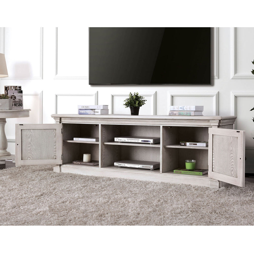 Georgia 60" TV Stand in Antique White Finish