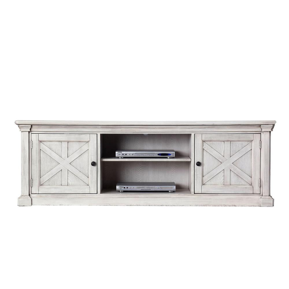 Georgia 60" TV Stand in Antique White Finish