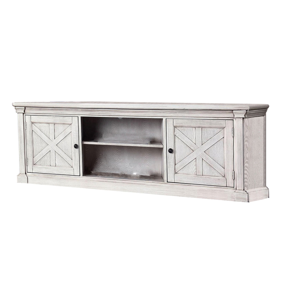 Georgia 60" TV Stand in Antique White Finish