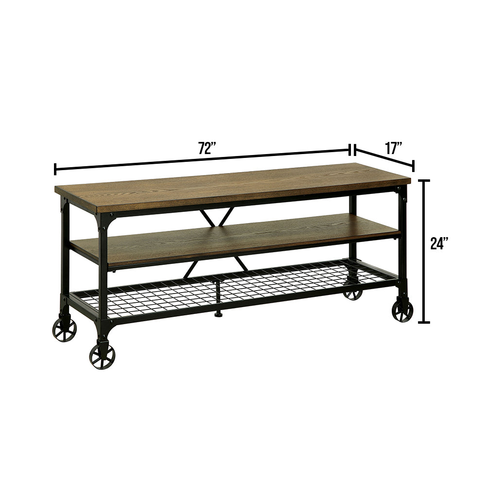 VENTURA II 72" TV Stand Medium Oak