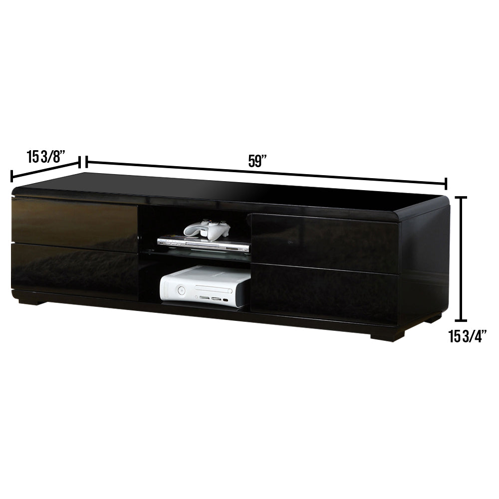 Cerro 59" TV Console, Black in Black finish