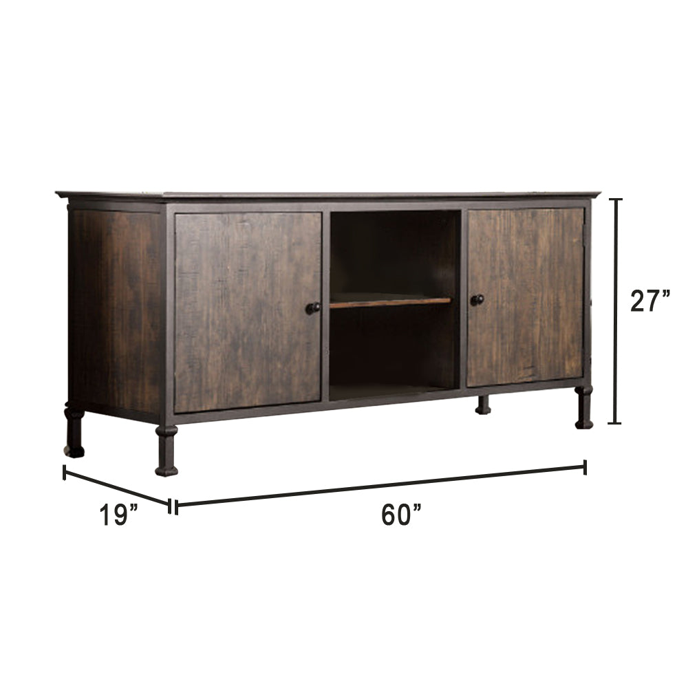 Broadland 60" TV Stand Medium Weathered Oak