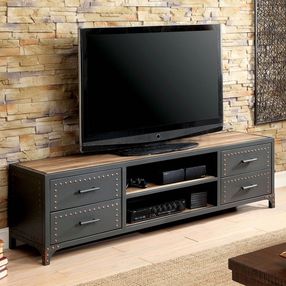 Galway 60" TV Stand Sand Black/Natural Tone