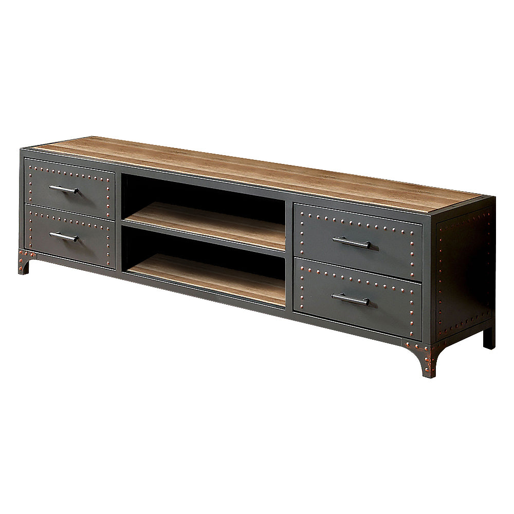 Galway 60" TV Stand Sand Black/Natural Tone