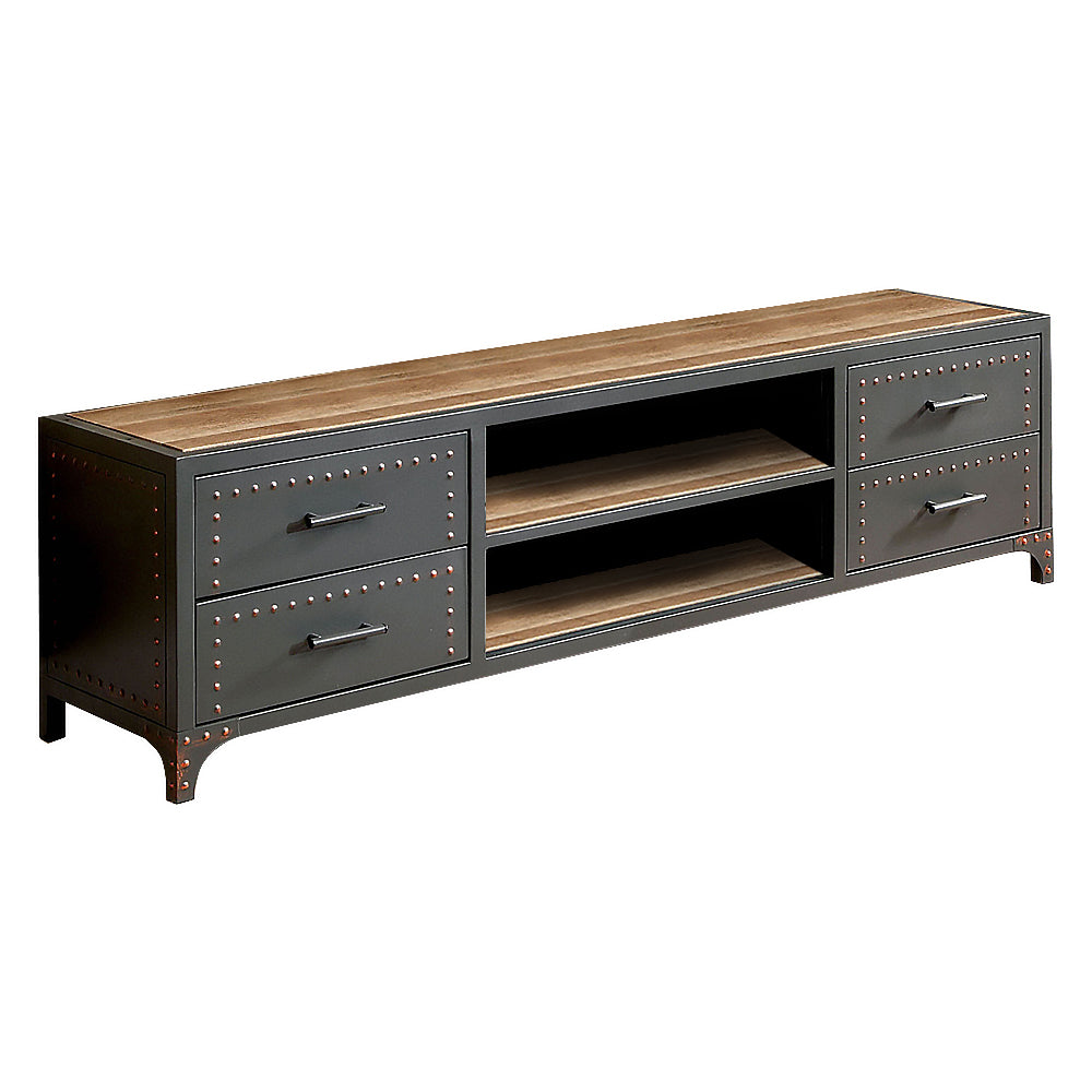 Galway 60" TV Stand Sand Black/Natural Tone