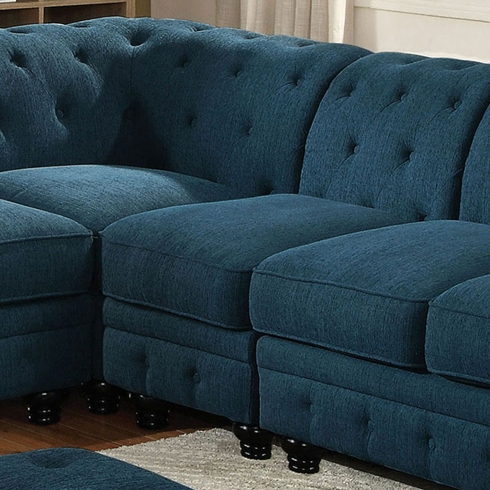 Stanford Chair, Teal Fabric in Dark Teal Finish