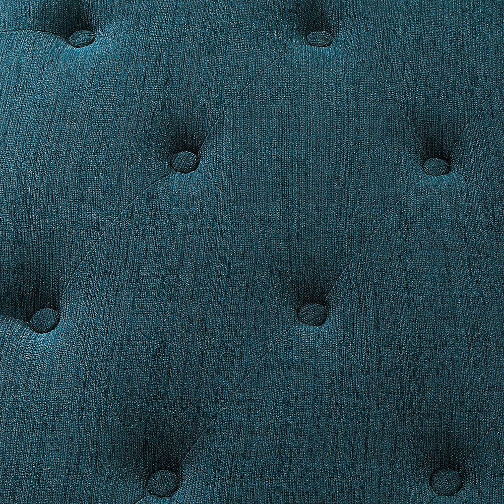 Stanford Chair, Teal Fabric in Dark Teal Finish