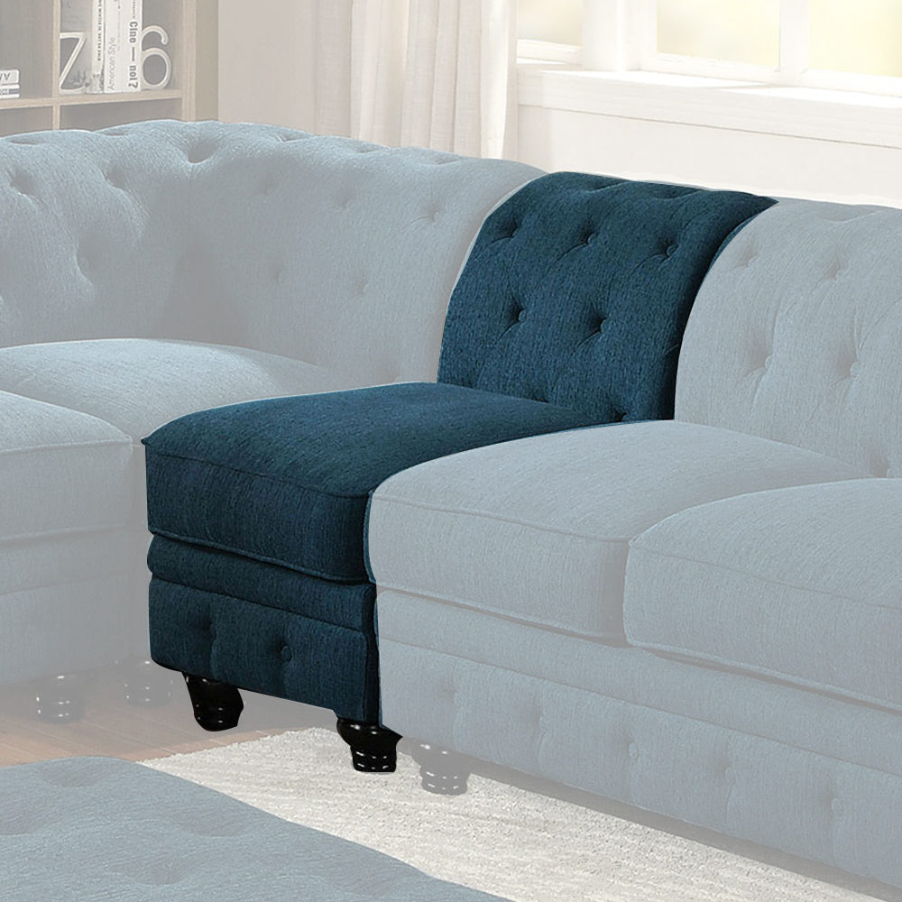 Stanford Chair, Teal Fabric in Dark Teal Finish