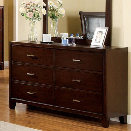 Gerico II Dresser in Brown Cherry Finish