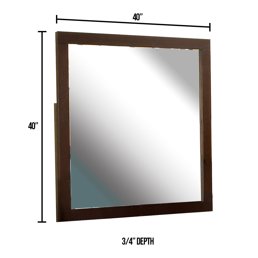 Gerico II Mirror in Brown Cherry finish