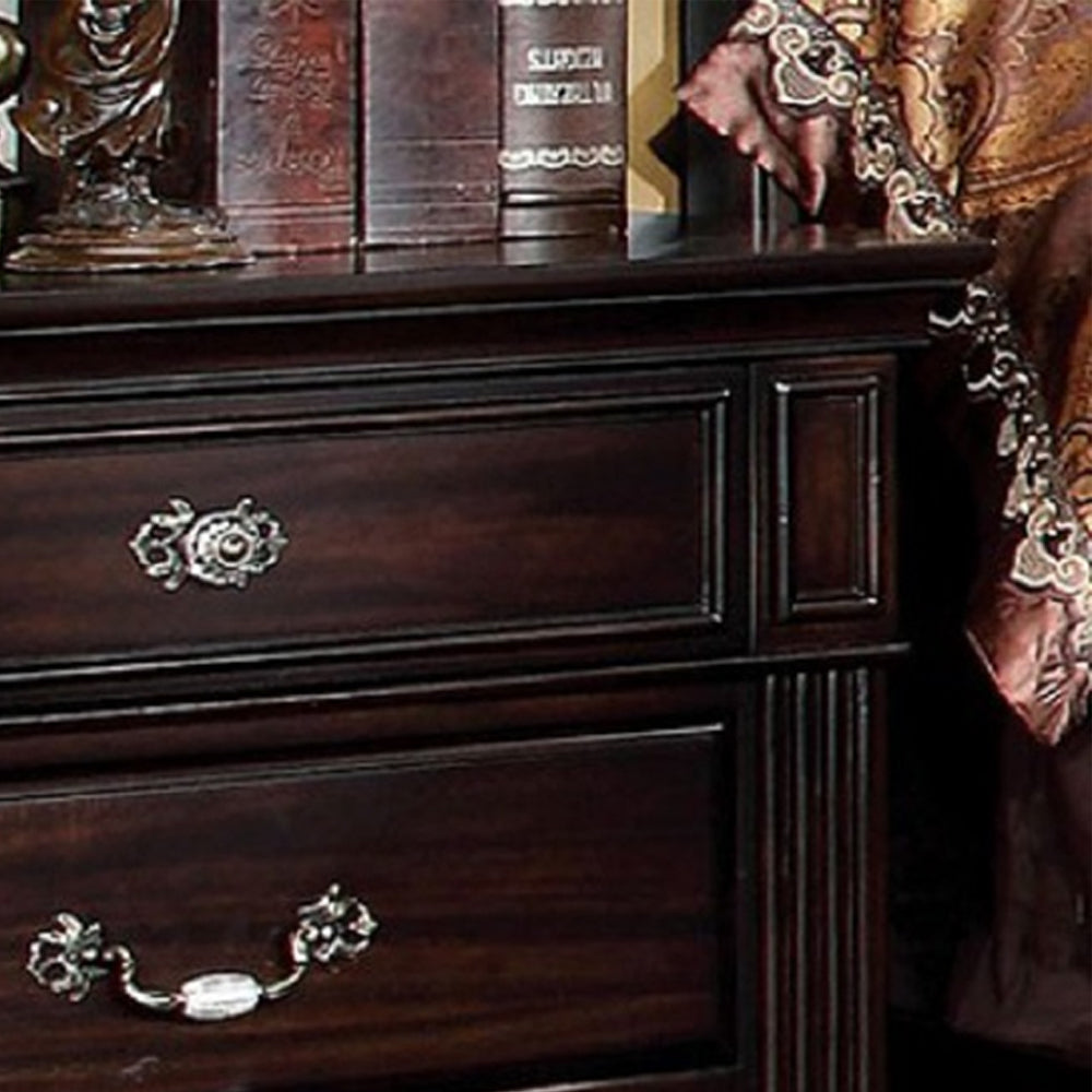 Syracuse Night Stand in Dark Walnut Finish