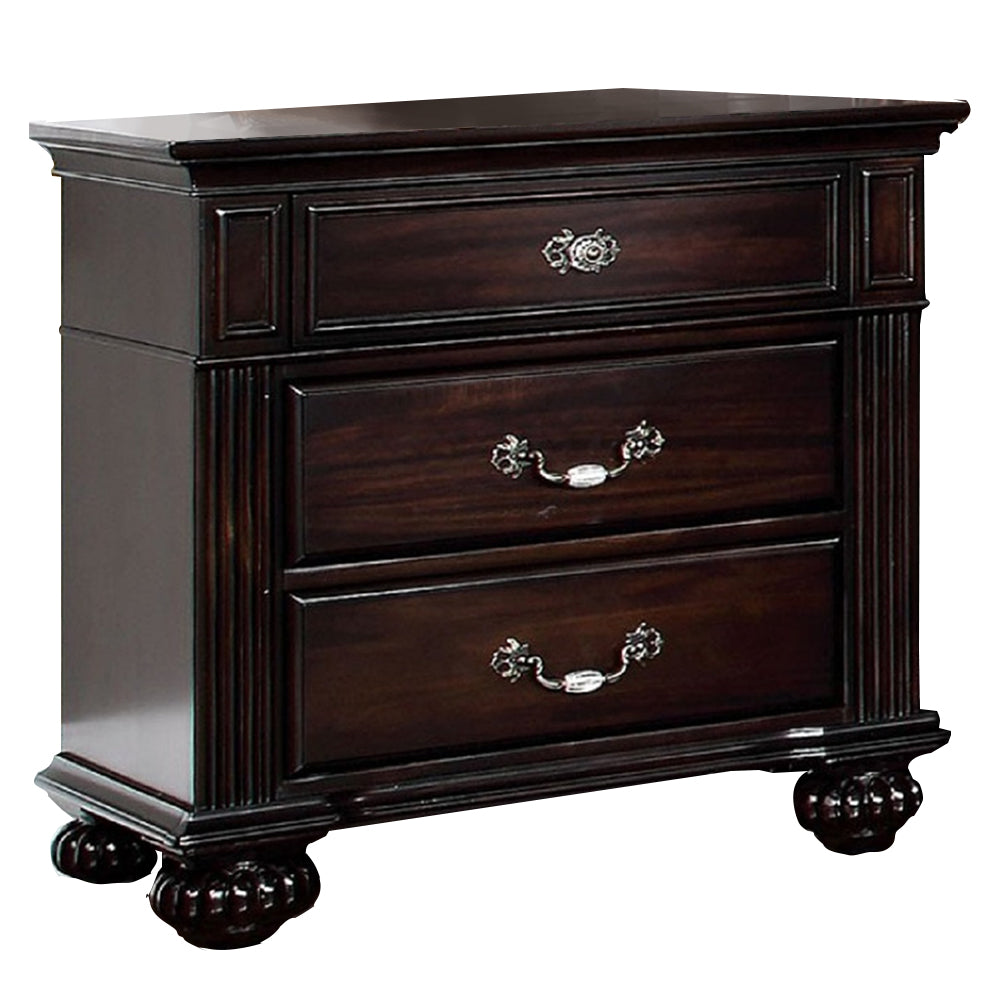 Syracuse Night Stand in Dark Walnut Finish