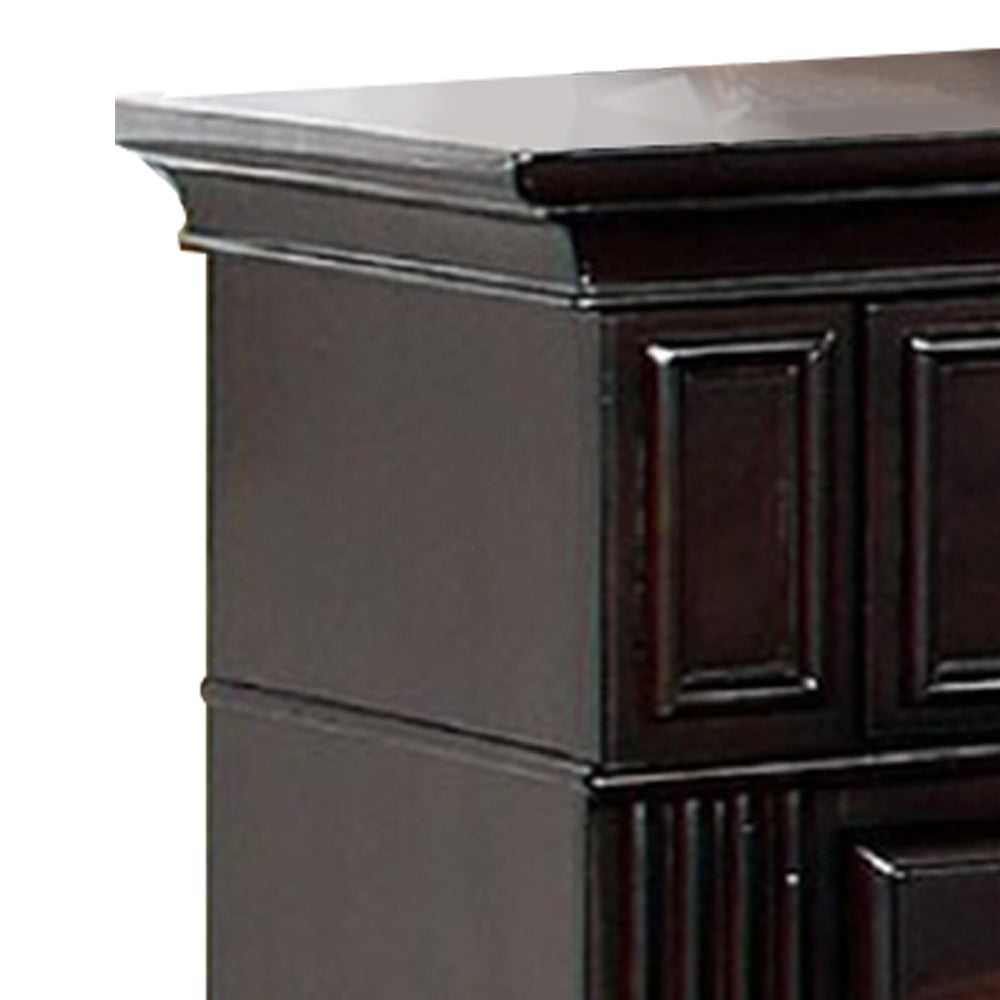 Syracuse Night Stand in Dark Walnut Finish
