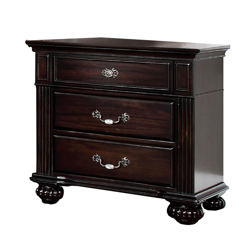 Syracuse Night Stand in Dark Walnut Finish
