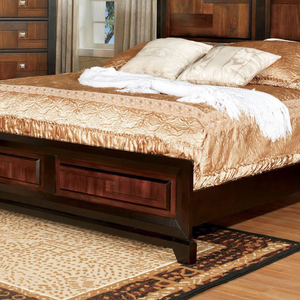 Patra Full Bed Acacia/Walnut