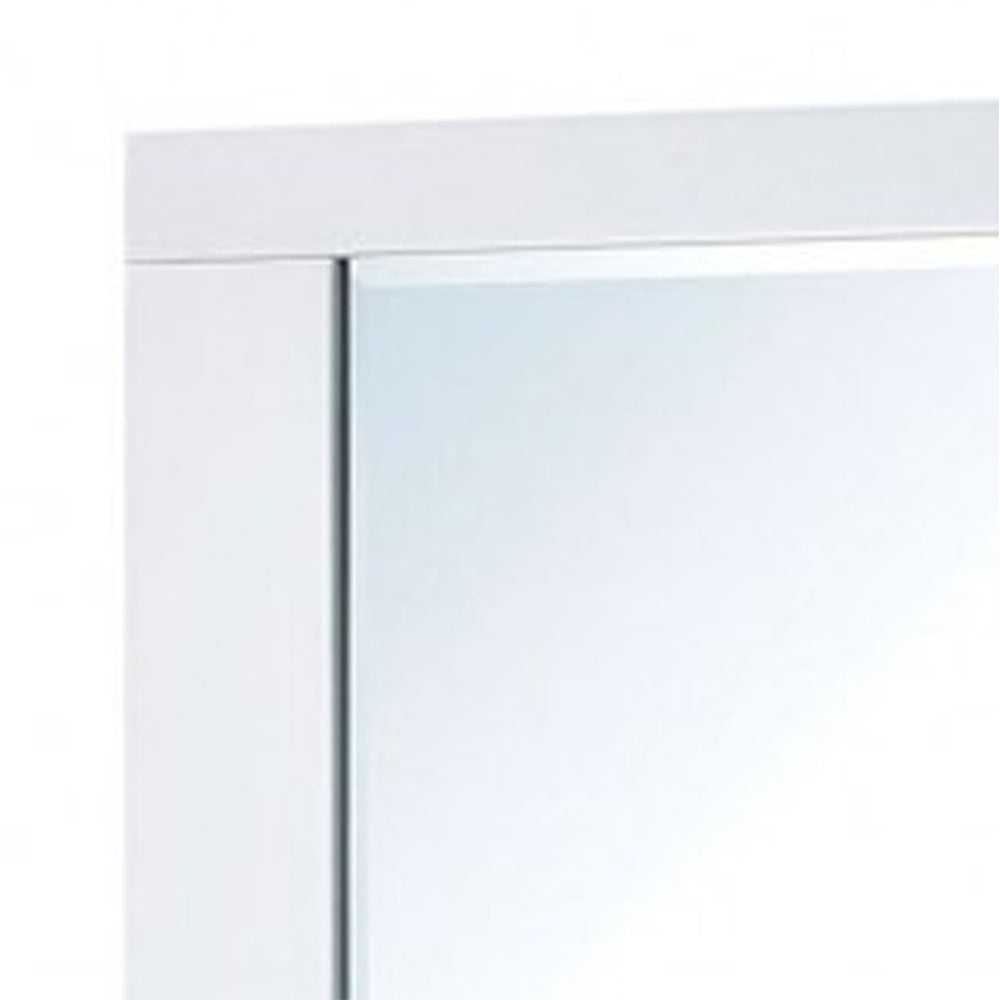 CLEMENTINE Mirror in Glossy White finish