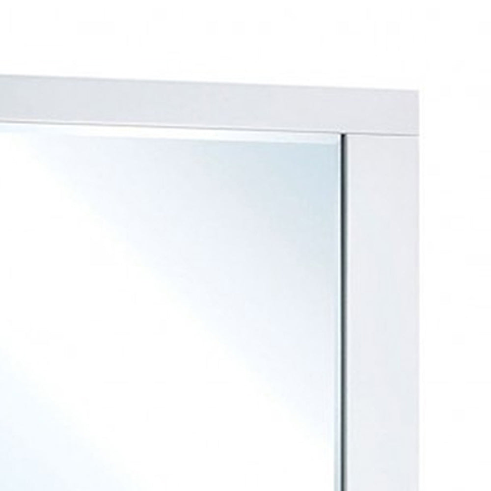 CLEMENTINE Mirror in Glossy White finish