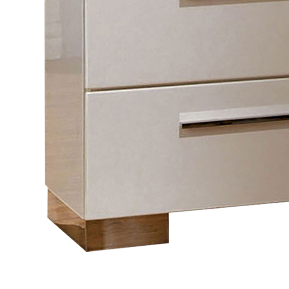 CLEMENTINE Night Stand Glossy White