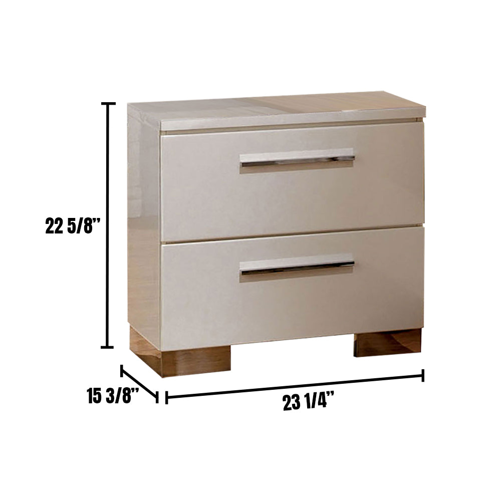 CLEMENTINE Night Stand Glossy White