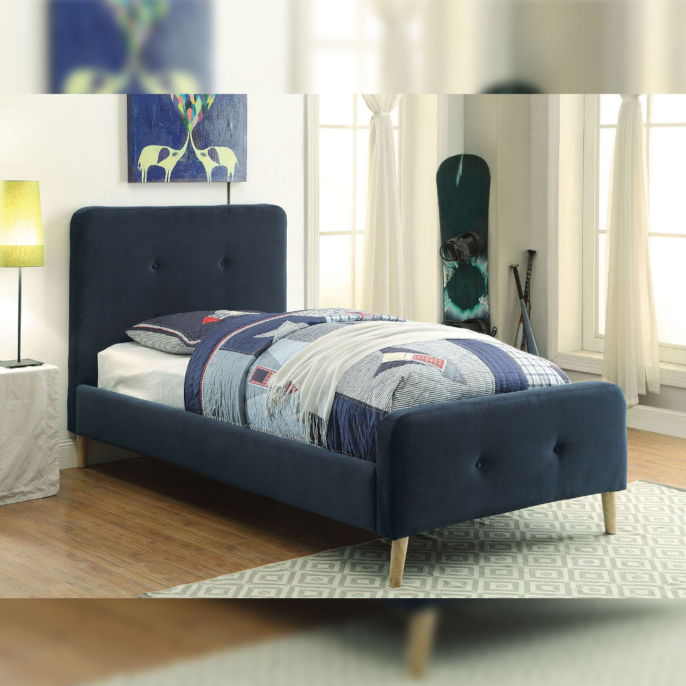 Barney Twin Bed in Navy finish Twin Bed