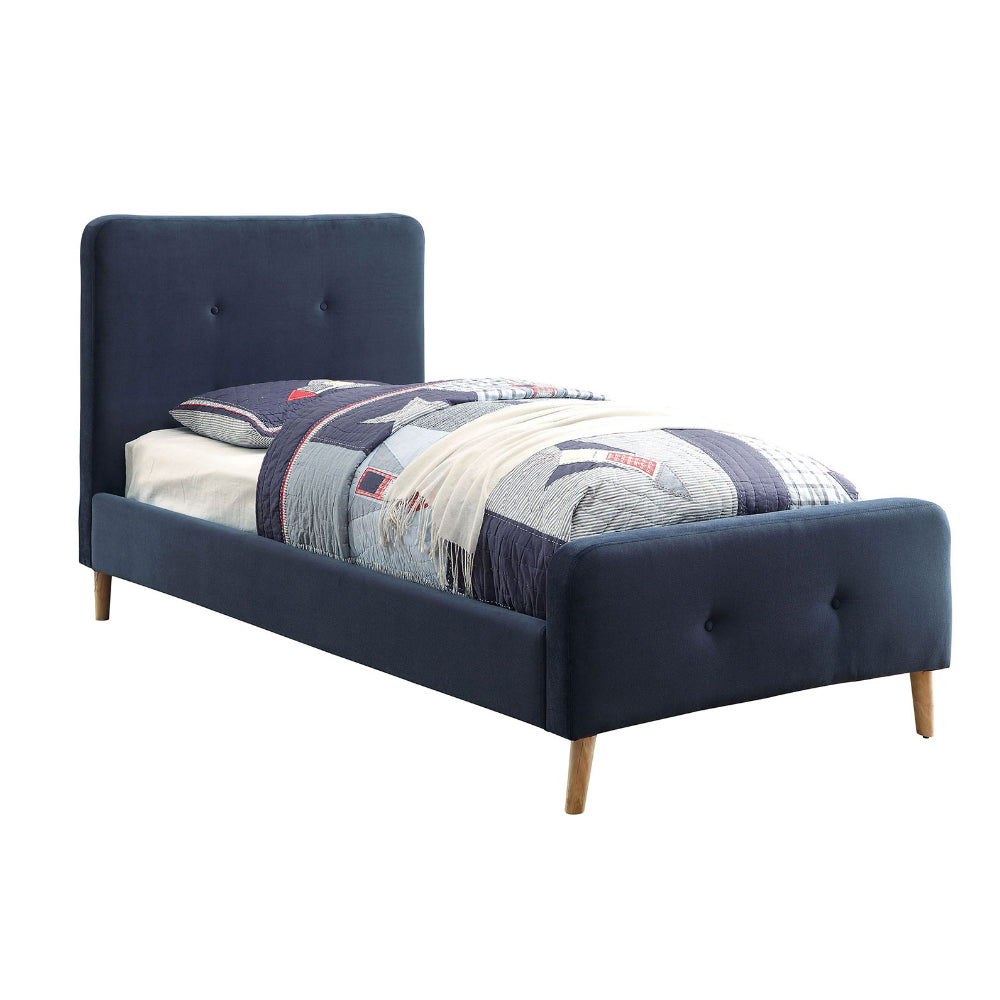 Barney Twin Bed in Navy finish Twin Bed