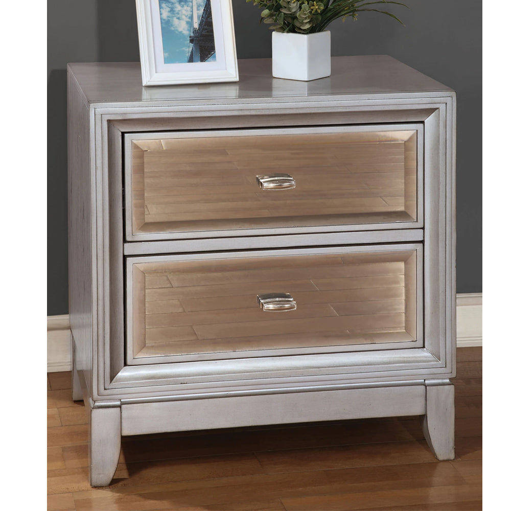 GOLVA Night Stand in Silver finish