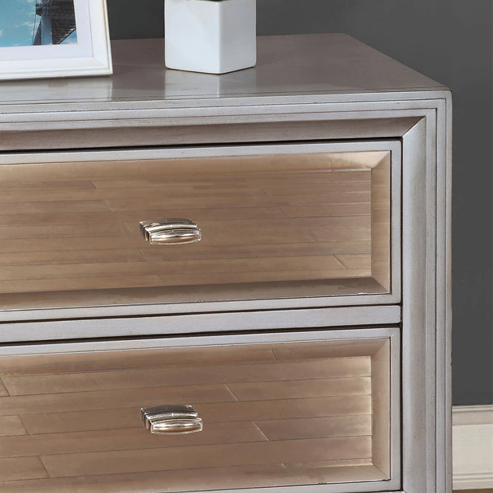 GOLVA Night Stand in Silver finish