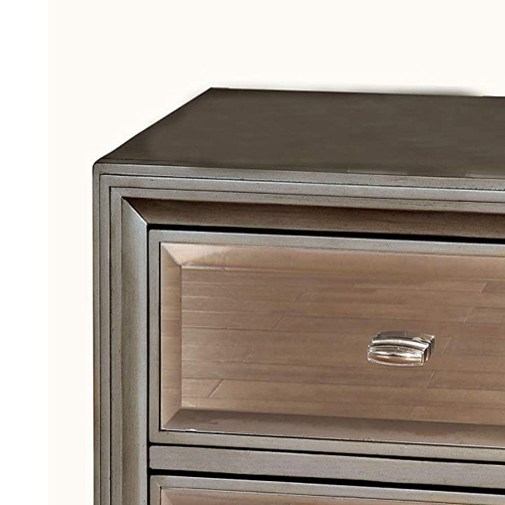 GOLVA Night Stand in Silver finish