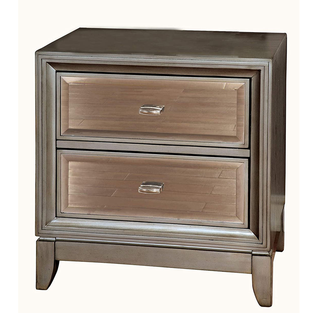 GOLVA Night Stand in Silver finish