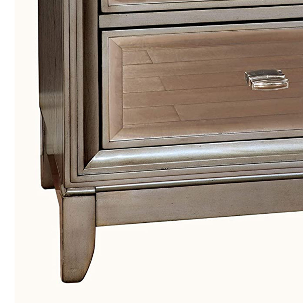 GOLVA Night Stand in Silver finish