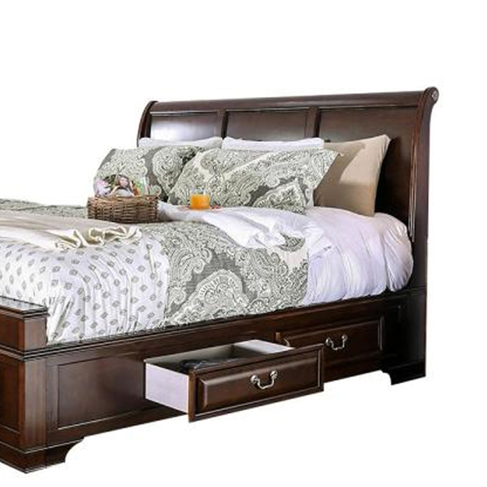 Brandt E.King Bed Brown Cherry