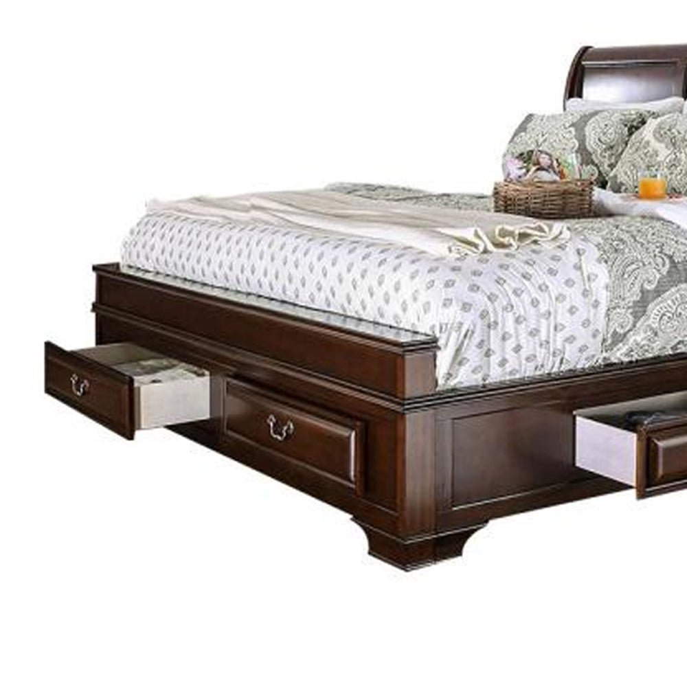 Brandt E.King Bed Brown Cherry