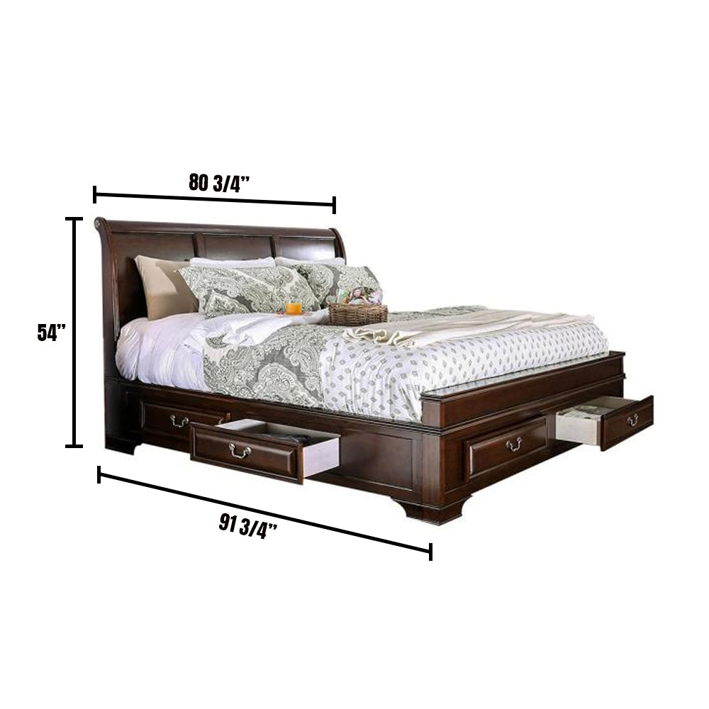 Brandt E.King Bed Brown Cherry