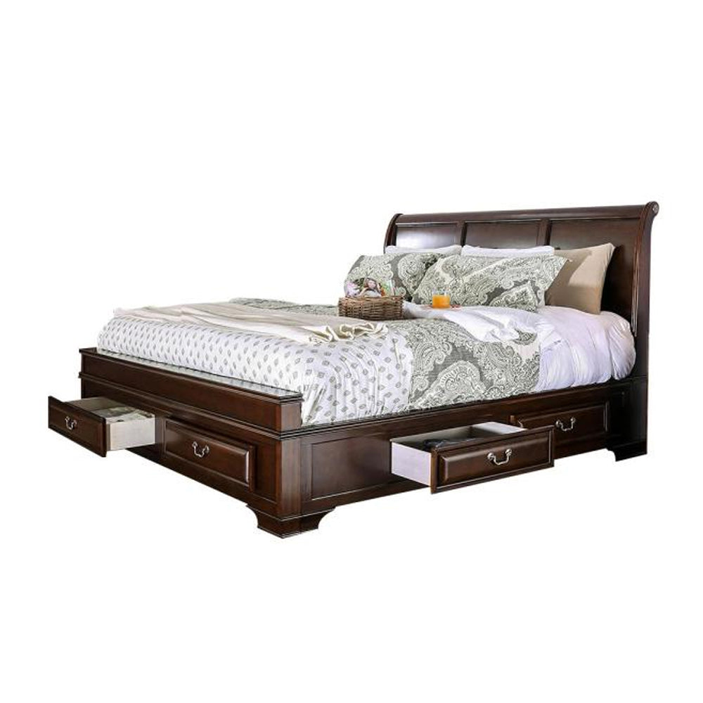 Brandt E.King Bed Brown Cherry