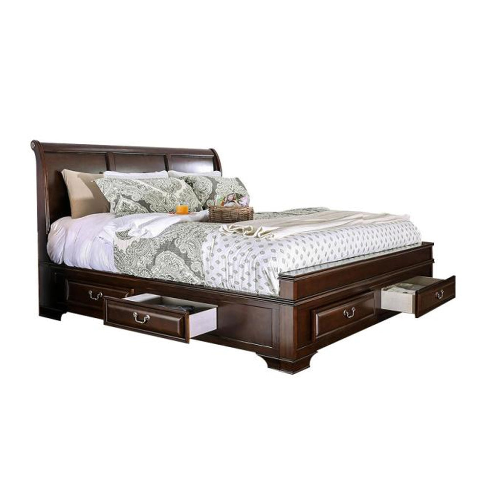 Brandt E.King Bed Brown Cherry