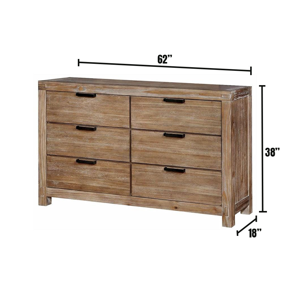 Wynton Dresser in Weathered Light Oak Finish