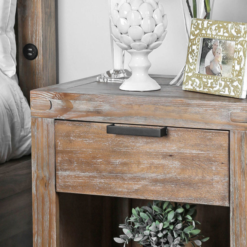 Wynton Night Stand Weathered Light Oak