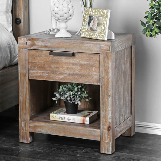 Wynton Night Stand Weathered Light Oak