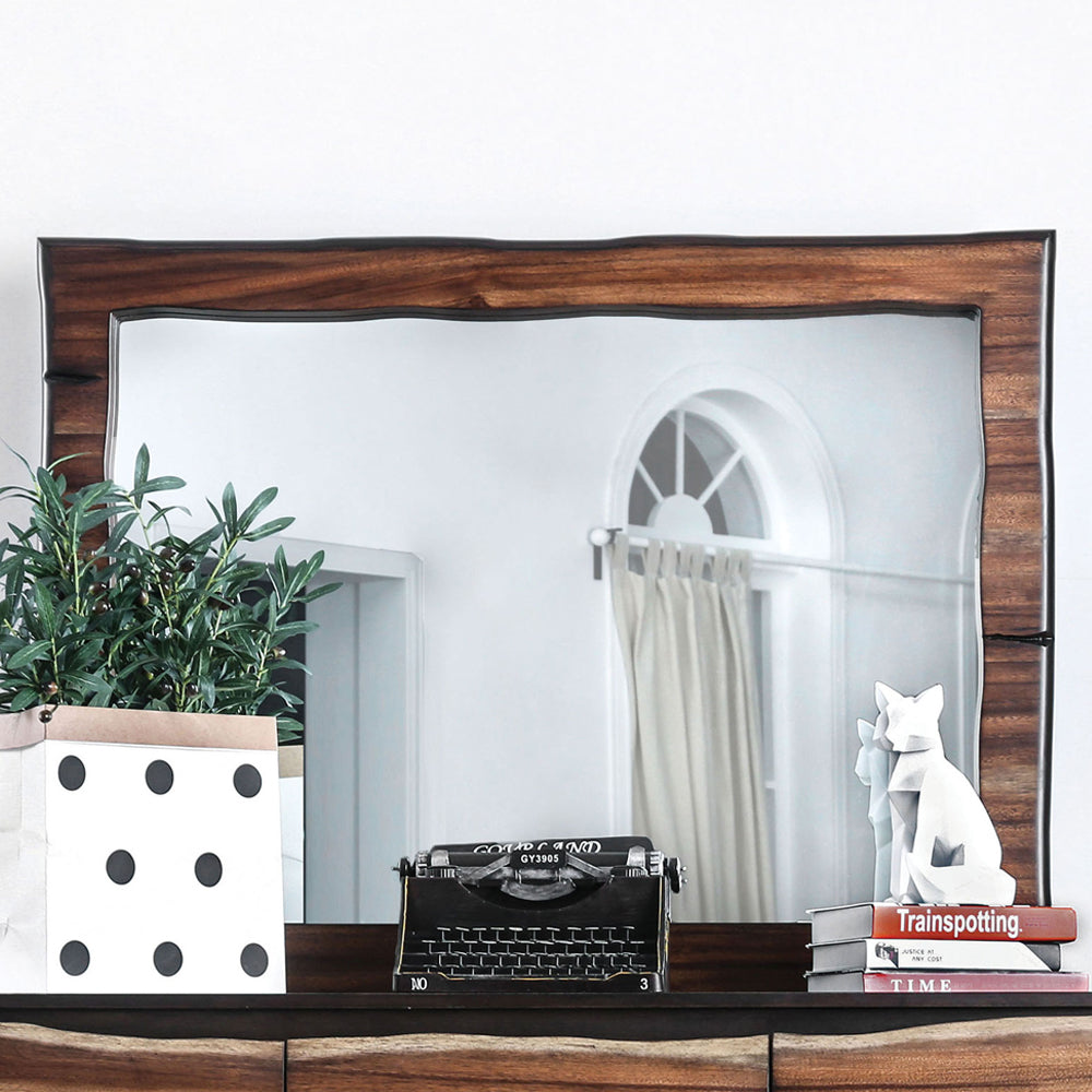 Fulton Mirror in Dark Oak/Dark Walnut finish