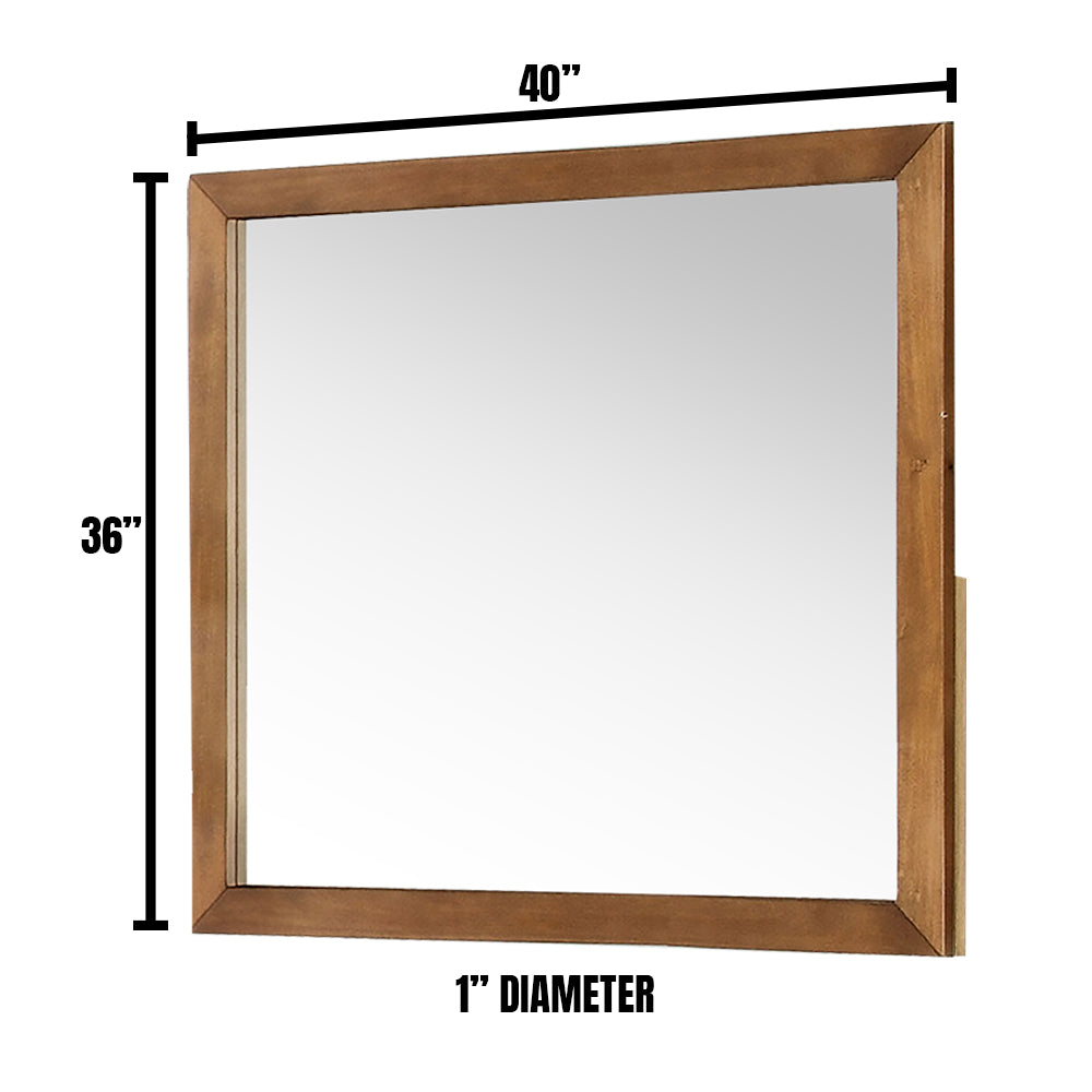 Lennart  I Rectangular Mirror in Oak Finish