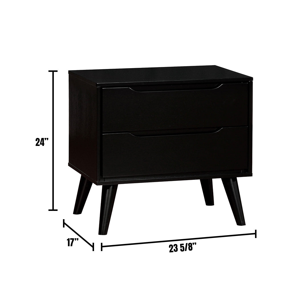 LENNART II Night Stand in Black finish