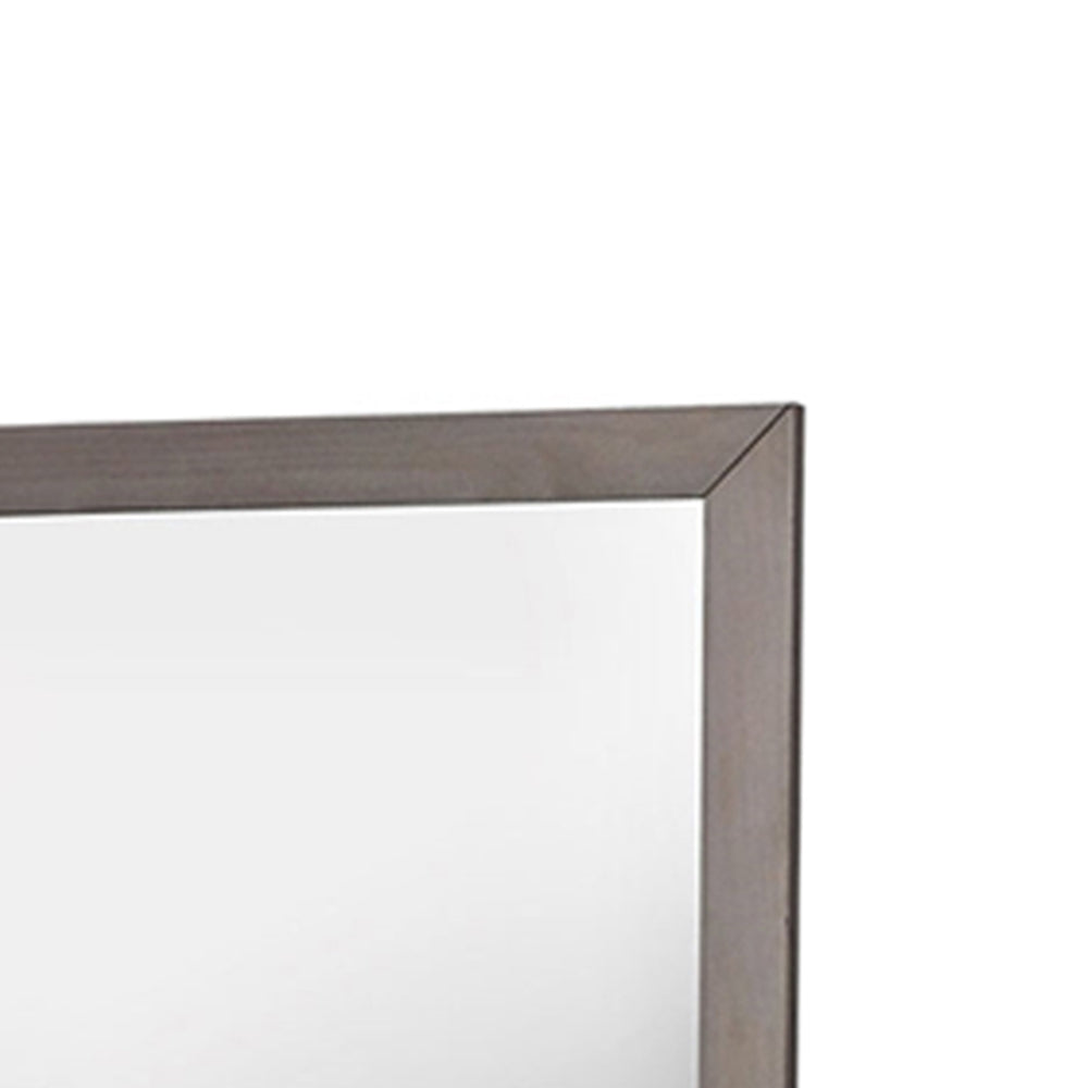 Lennart Rectangular Mirror in Gray Finish