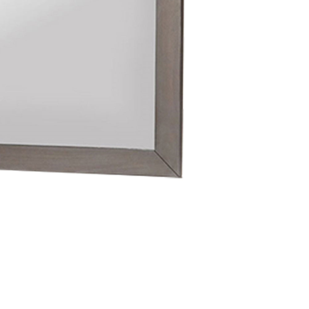 Lennart Rectangular Mirror in Gray Finish