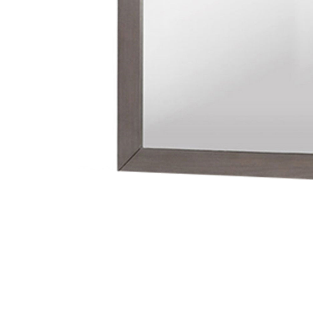 Lennart Rectangular Mirror in Gray Finish