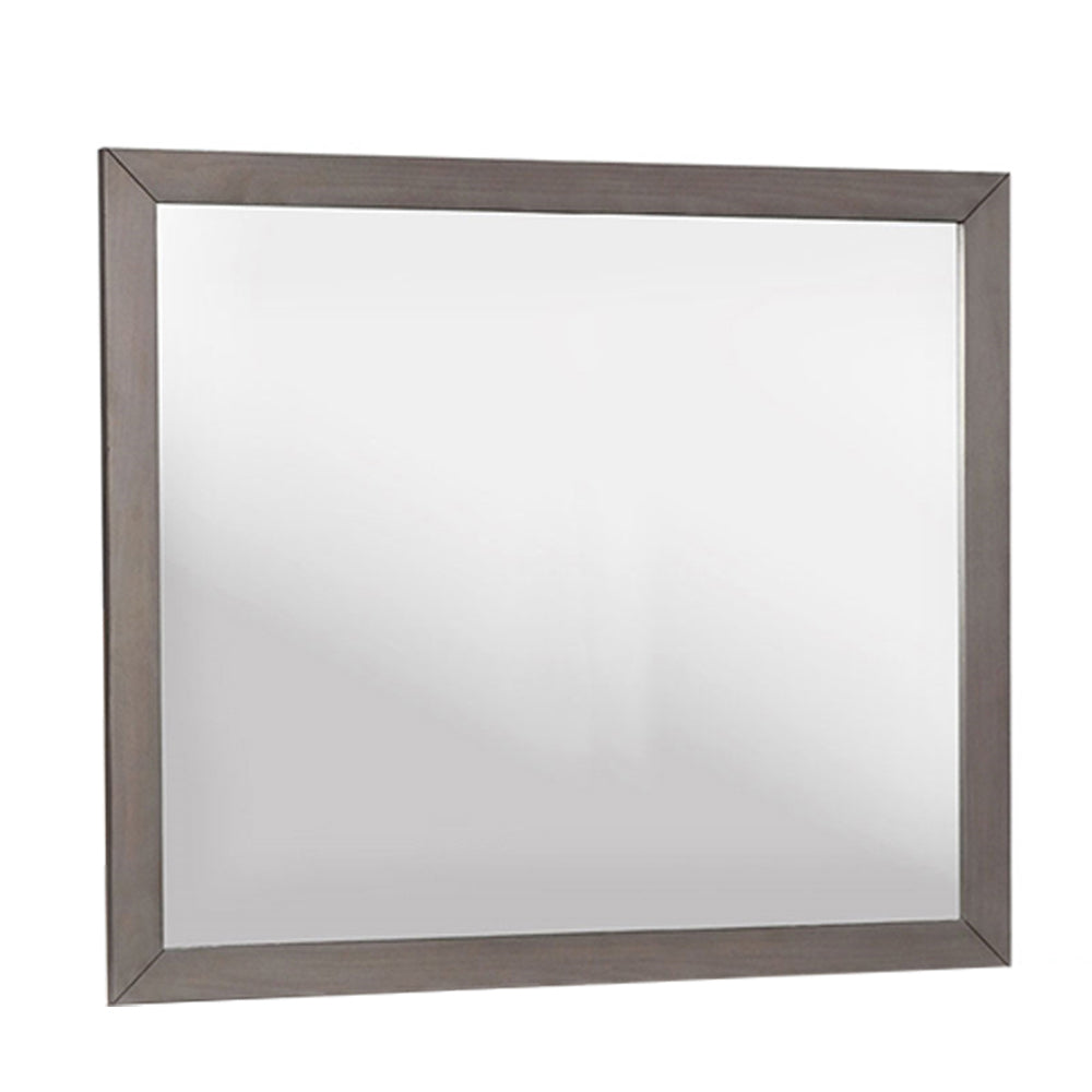 Lennart Rectangular Mirror in Gray Finish