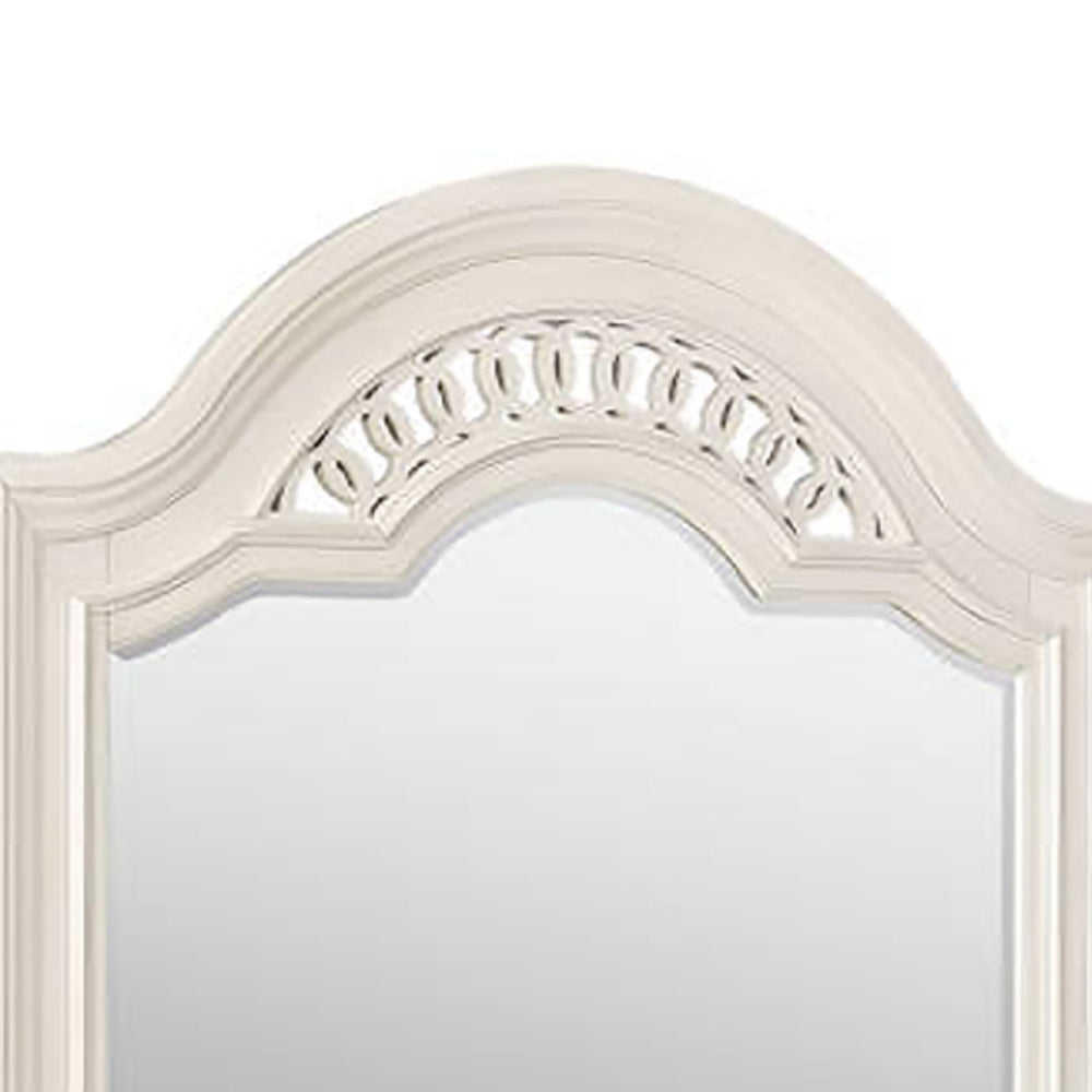 Fantasia Mirror in Antique White finish