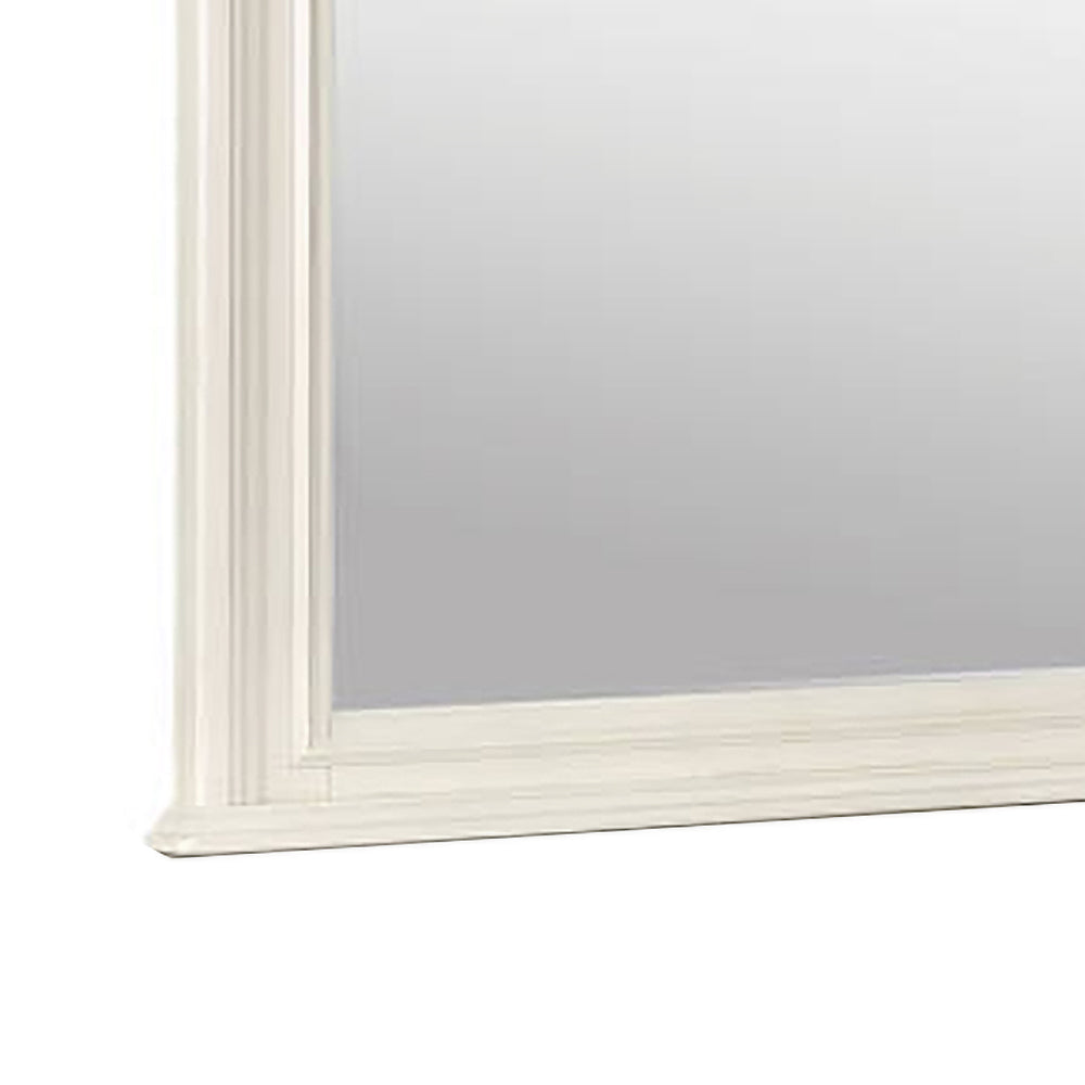 Fantasia Mirror in Antique White finish