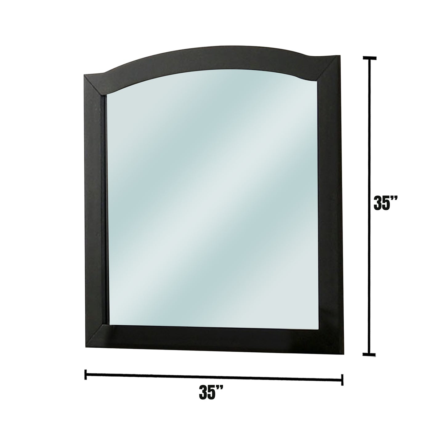 Kirsten Mirror in Dark Gray finish