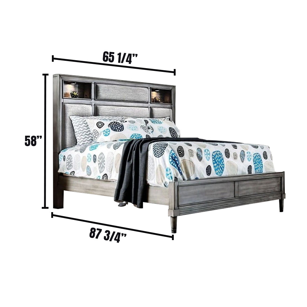 DAPHNE Queen Bed Gray