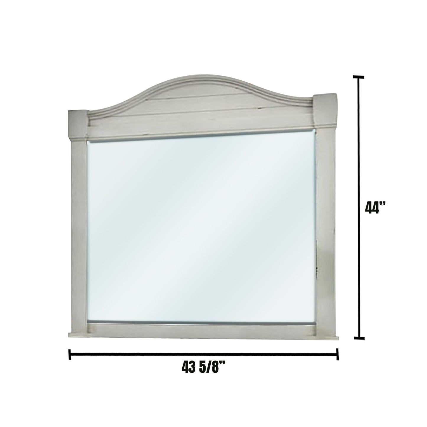 Daria Mirror in Antique White finish